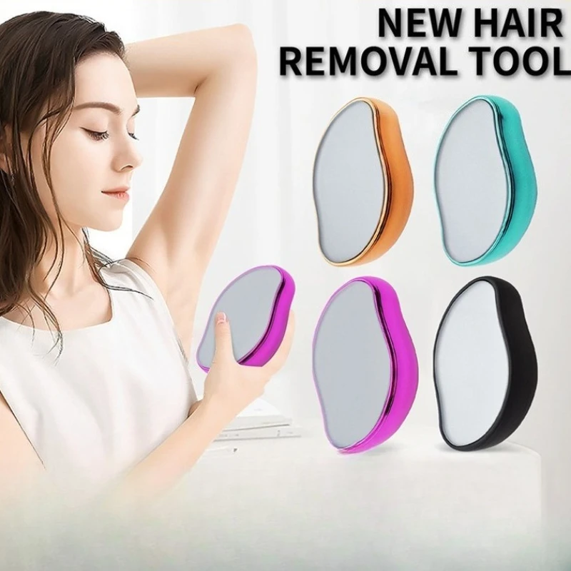 

1 шт., кристалл, безболезненный ластик для физического удаления волос, стеклянный эпилятор для удаления волос, безопасный, легкая очистка, многоразовый уход за телом, депиляция