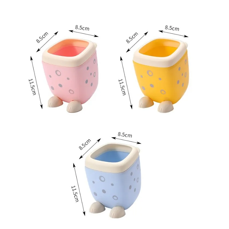 الإبداعية الكرتون ليوبارد حامل قلم متعدد الوظائف منظم سطح المكتب لطيف سعة كبيرة منظم قرطاسية حامل قلم