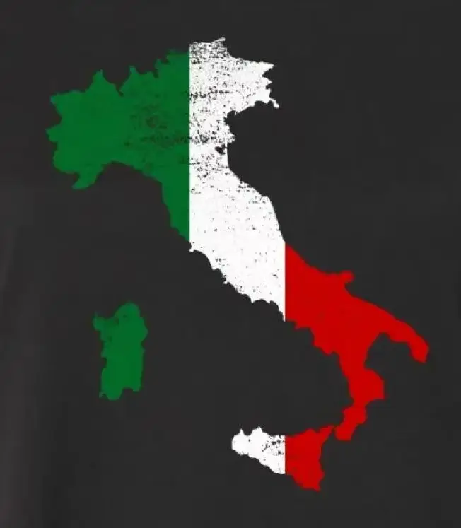 

Italian Map Flag Women'sT-Shirt Italy Map Flag