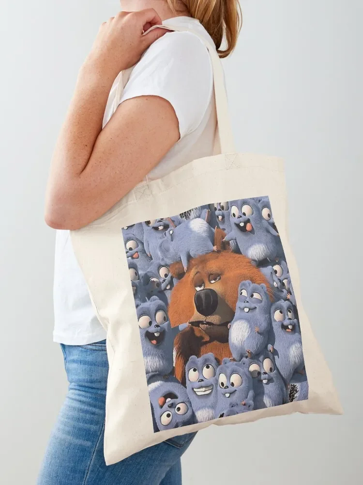 Happy Lemmings Tabodi and Grizzy Tote Bag Customizable tote bag cloth bag woman Women bags tote university