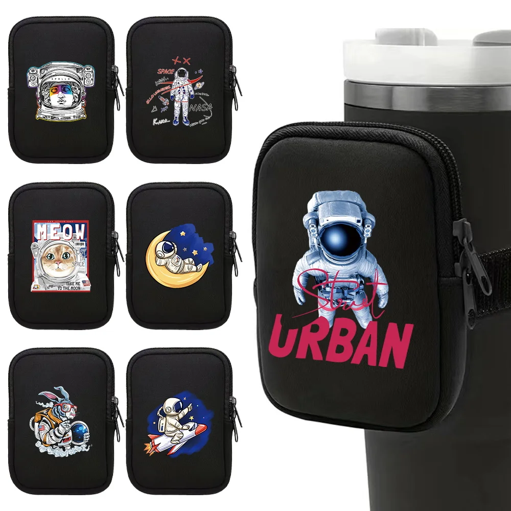 Neutral Water Bottle Pouch  Accessory Key Coin Gym Accessories Running Water Bottle Handheld Astronaut Series Sports Kettle