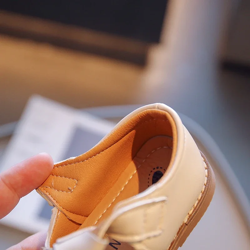 Baby Children\'s Leather Shoes Four Seasons Models Brown Soft Boys Girls Baby Casual Shoes Beige Fashion Kid Baby Walking Shoes