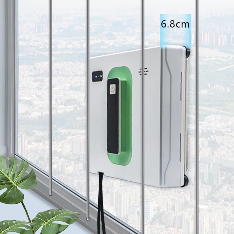 Anti-Fall Robot Window Cleaner Water Sprayer Voice Broadcast Electric Window Washing For High-Rise Building Outside App Control