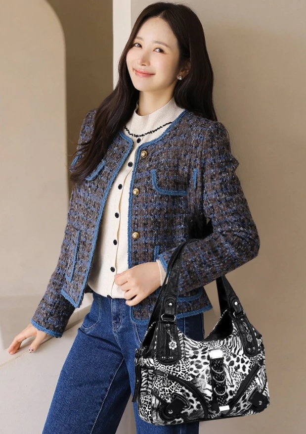 

Модная женская сумка с леопардовым принтом — стильная и универсальная сумка через плечо из искусственной кожи