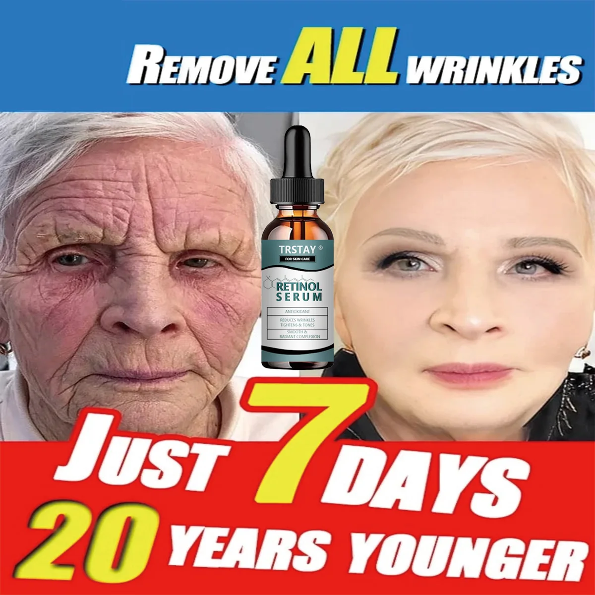 

TRSTAY эссенция для лица с ретинолом, антиоксидант для ухода за кожей, уменьшает морщины, подтягивает, разглаживает, сияющую кожу, продукт для беременных