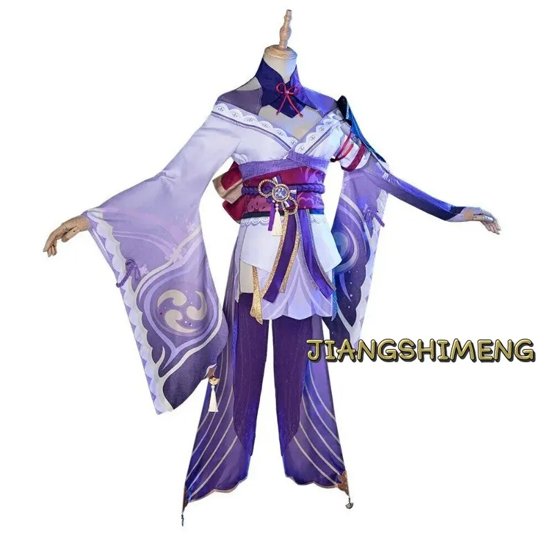 Game Genshin Impact Raiden Shogun Cosplay Costume Baal Wig Beelzebul Cosplay Costume Sexy Women Kimono Dress Uniform Party Suit