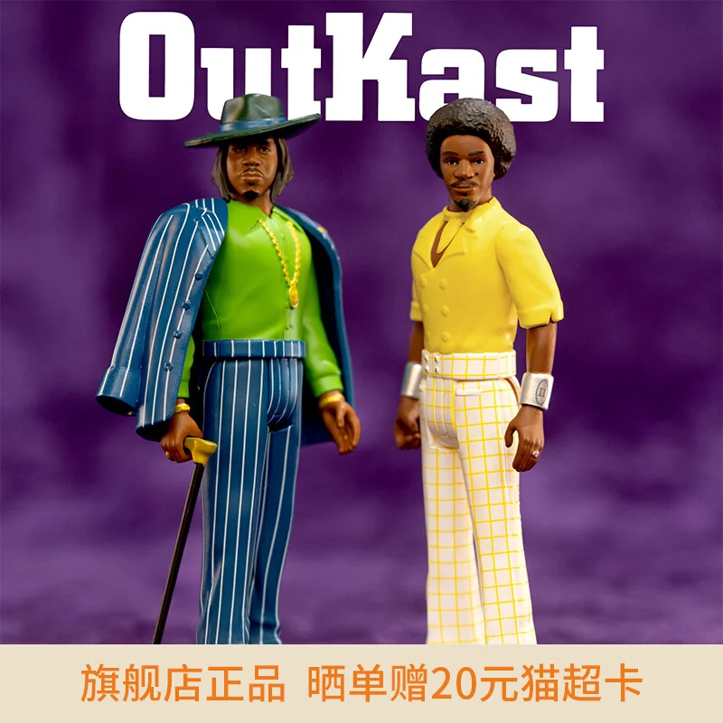 

Super7 HIP HOP Series Wave 2: OutKast Aquemini, упаковка из 2 карточных фигурок, коллекционные предметы премиум-класса