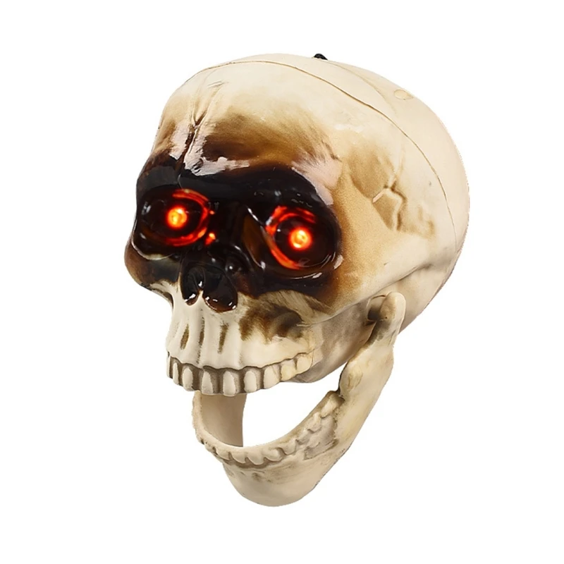 

Motion Activated Speaking Skull Props for Haunted House Halloween Skeleton Head Decoration Terrifying Parties Drop shipping