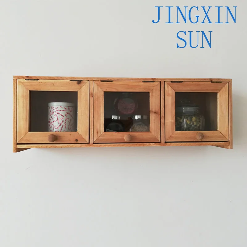 Teacup storage cabinet, transparent glass desktop, small wall cabinet, kitchen countertop, wall, bowl storage box,