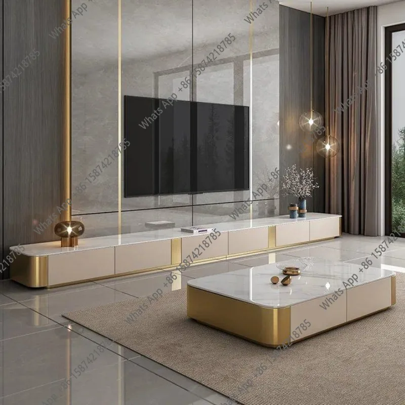 Mueble de TV Blanco Clásico y Único, Minimalista, Sin Patas, 200 cm, Mueble de TV de Diseño Moderno para Sala de Estar, Mueble Televisor para el Hogar