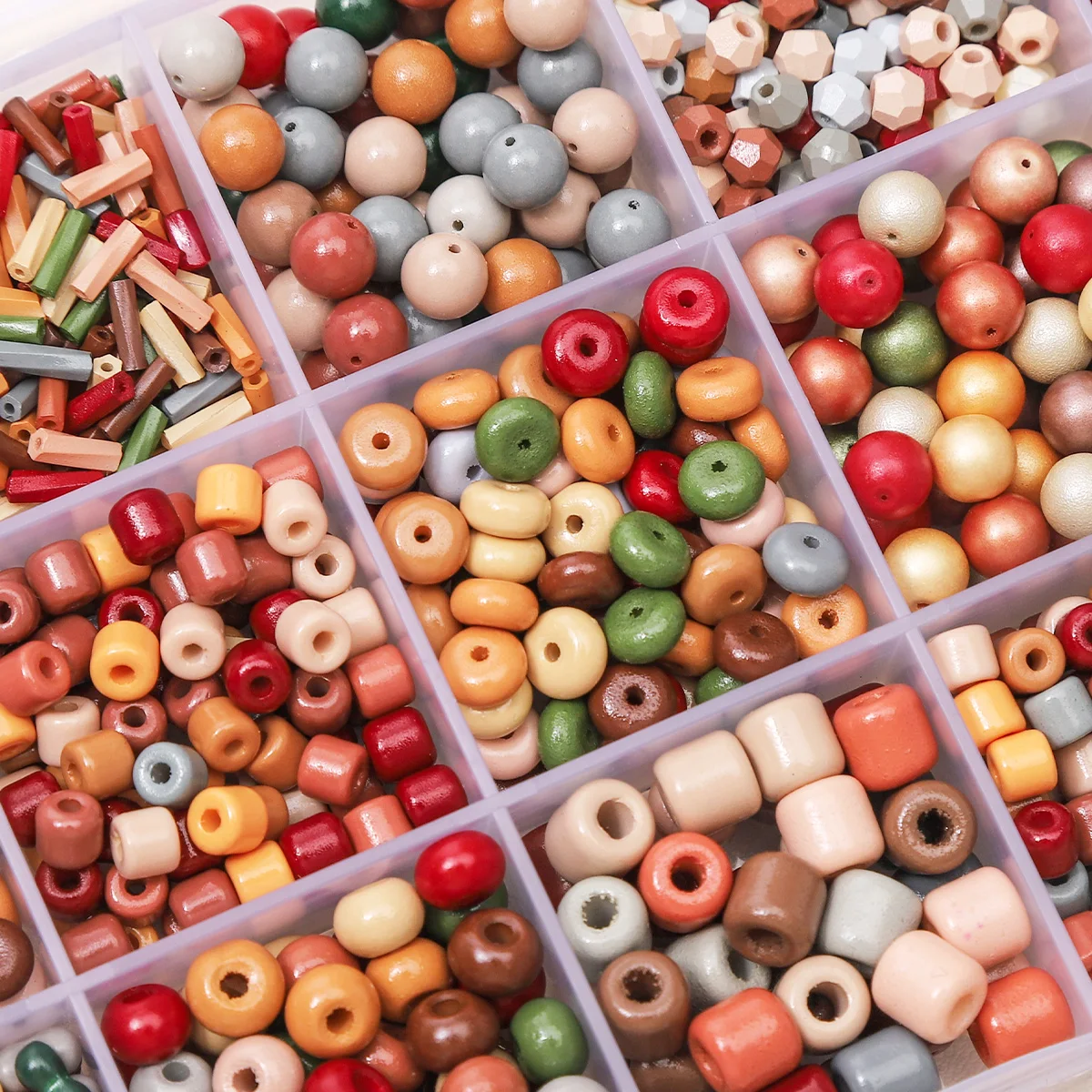 28-265pcs Maillard Color High-Quality Glass Rice Beads Solid Color Baked Paint Beads DIY Bracelets Necklaces Jewelry Accessories