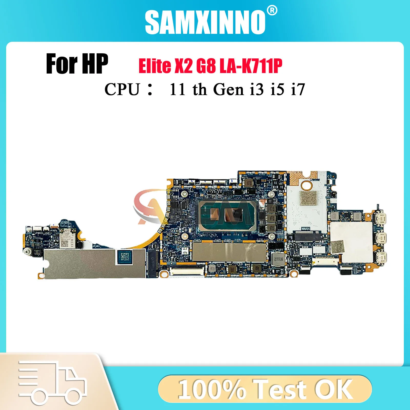 

LA-K711P For HP Elite X2 G8 Laptop Motherboard M53510-601 M53510-501 With i5 i7 11th Gen CPU 16GB 32GB RAM 100% Fully Tested