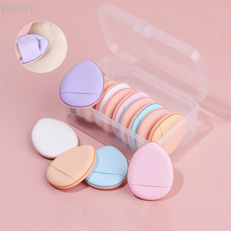 10Pcs/Box Mini Finger Puff Foundation Small Air Cushion Sponge Pad Face Concealer Foundation Cosmetic Applicator Makeup Tools