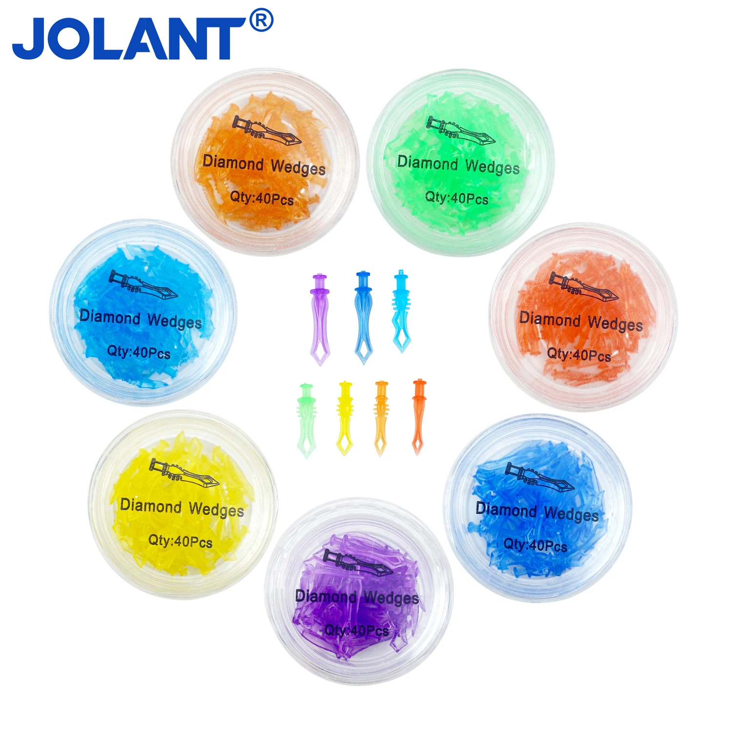 

JOLANT Dental Diamond Wedges Autoclavable Adaptive Interdental Wedge Disposable Plastic Teeth Fender Barrier Tooth Gap Tool