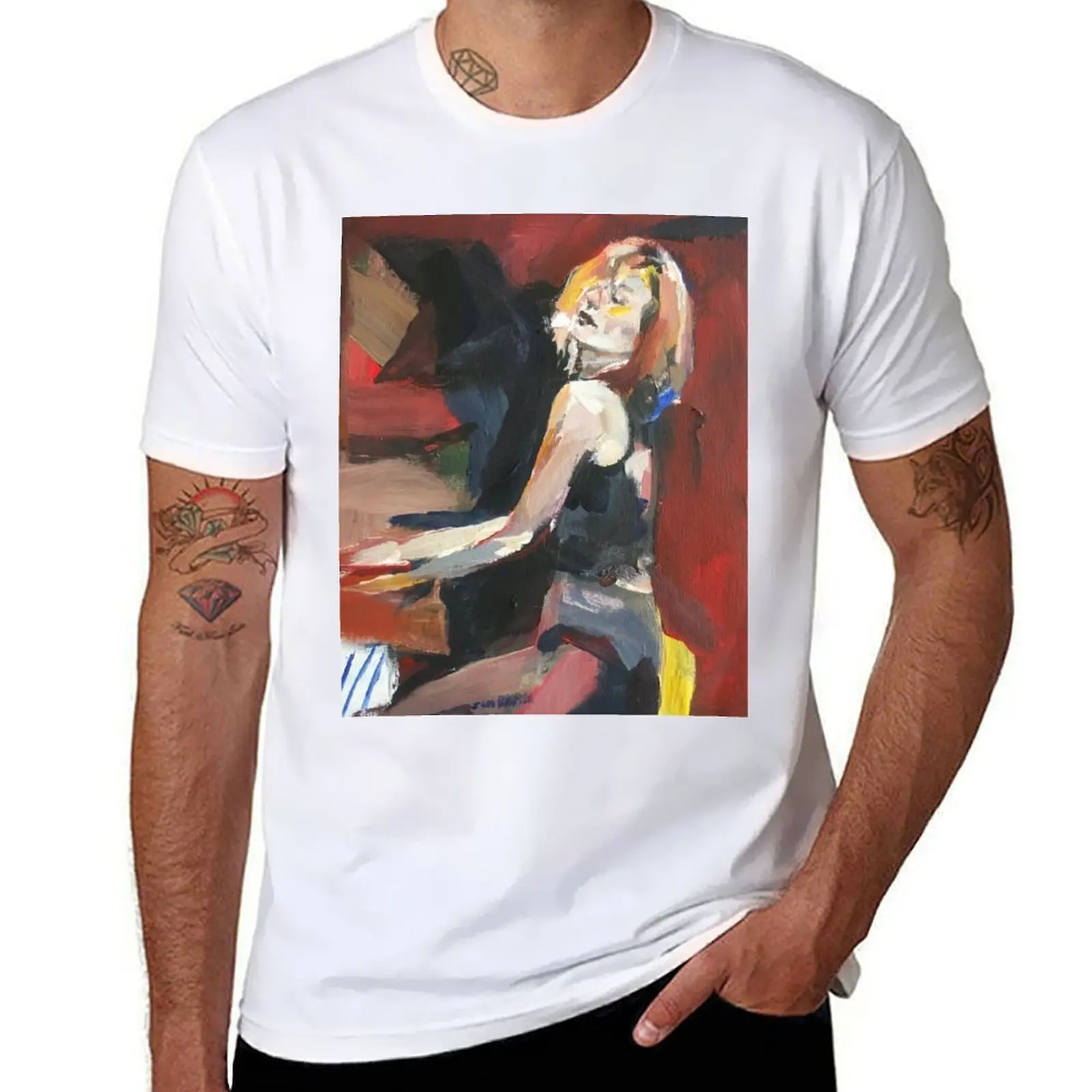 

Tori Amos Red Fire T-Shirt Plus Size All Match Tee Shirt