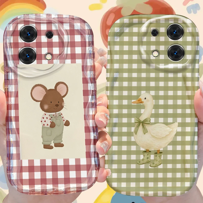 Cute Mouse Wearing Overalls Case for Xiaomi Redmi Note 15 14 13 12 Pro Plus 5G 15C 14C 13C 11 10 Pro 10S 4G A1 A2 Silicone Cover