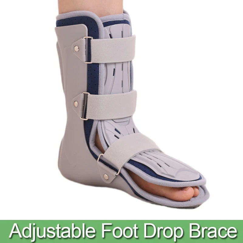 足首ブレース-足下垂矯正装置-足首関節内反外反サポート-ふくらはぎ骨折固定器-通気性のある脚装具-左右