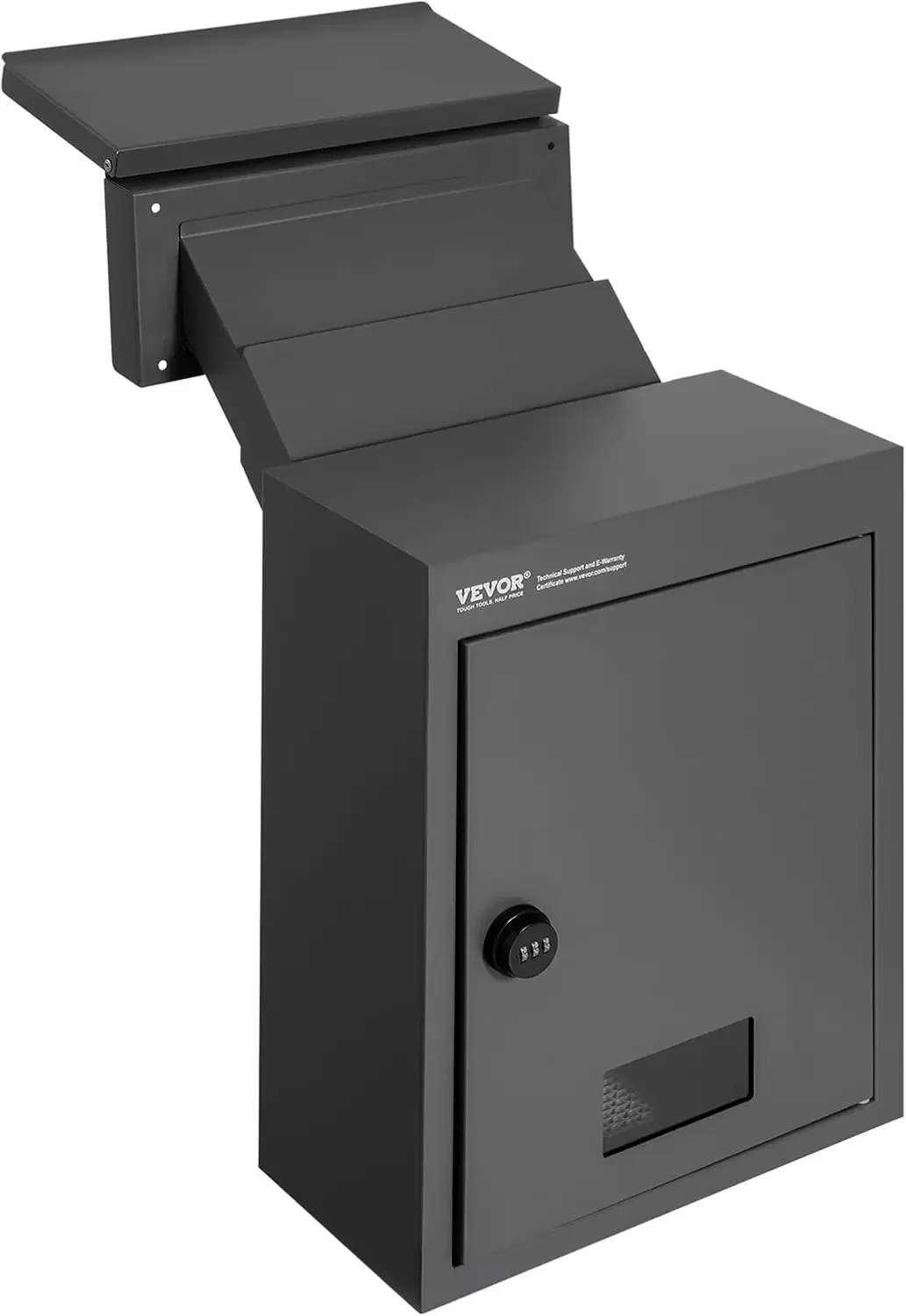 Through The Wall Drop Box, Heavy Duty Steel Through The Wall Mailbox with 2.8-7.9