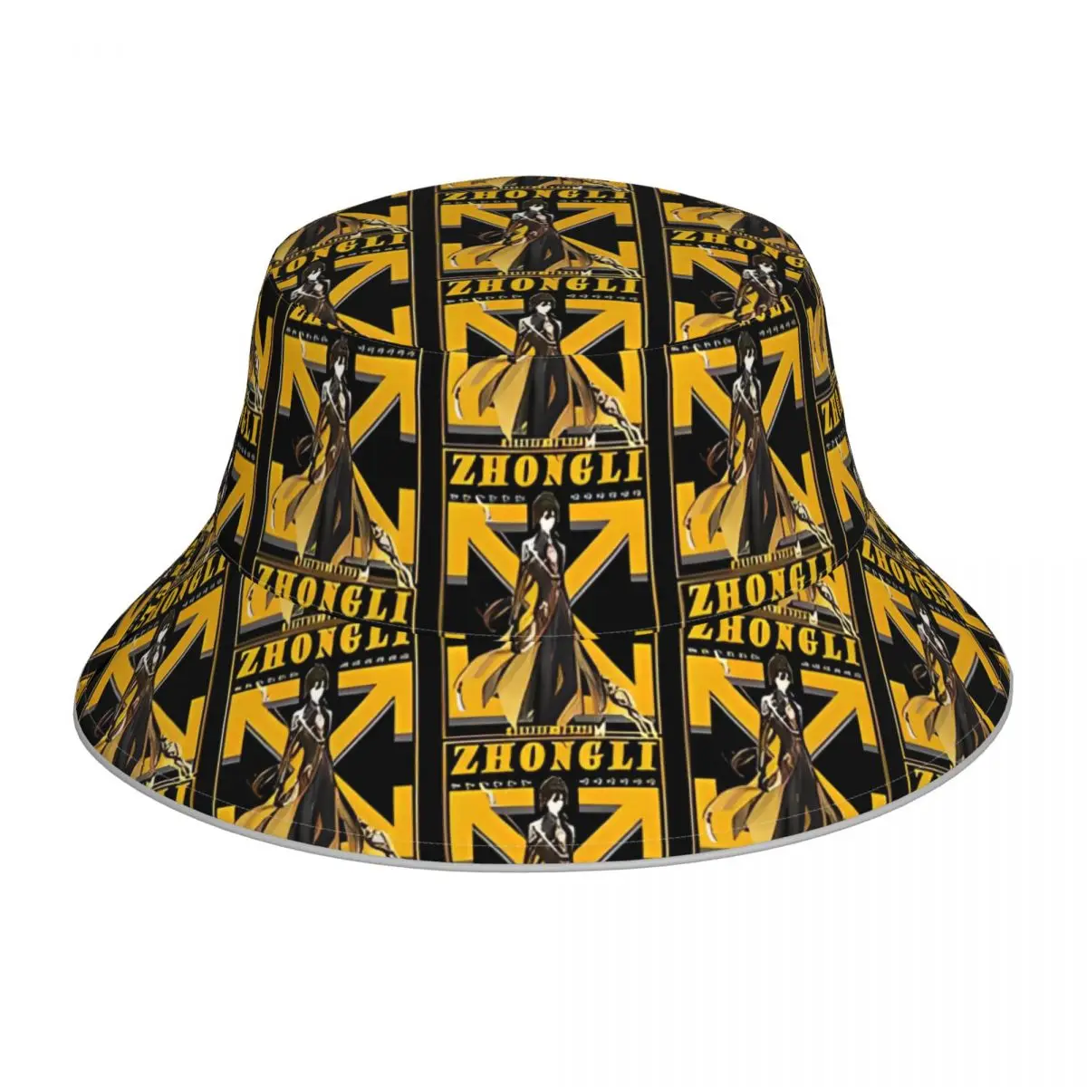 Zhongli  Bucket Hat Summer Retro Fisherman Hats For Women Portable Vacation Caps Hip Hop Graphic Visor Hats