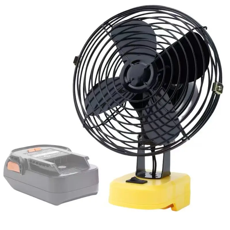

6-inch iron fan Cordless Portable Workshop Desk Fan Jobsite for Ridgidr AEG18V Li-Ion Battery old battery ((No Battery)