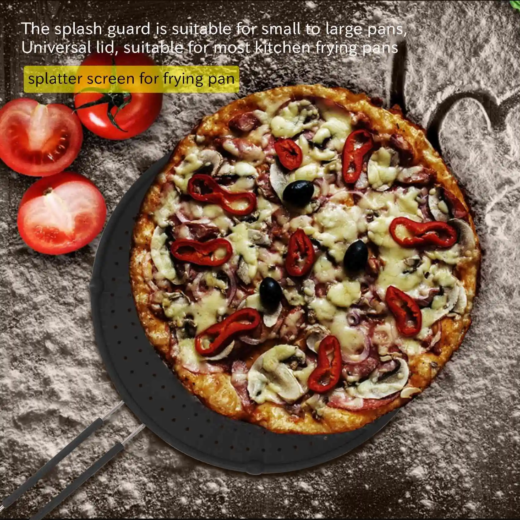 

ABHU Silicone Splatter Screen For Frying Pan,Used As Splatter Guard, Strainer Cooling Mat,Non-Stick Splatter Screens