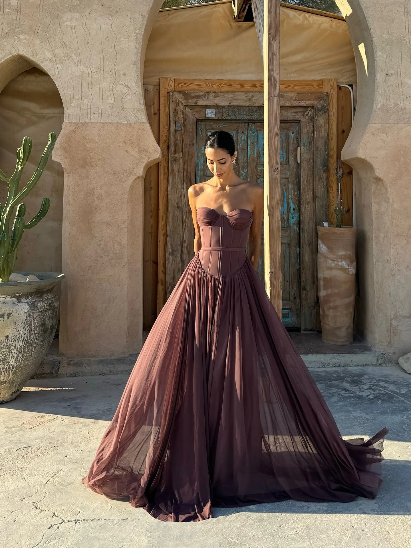Bella Customized Robes De Soirée, Yellow Satin Strapless Prom Dress with Ruched Bust and High Slit, Elegant Party Dresses 2026