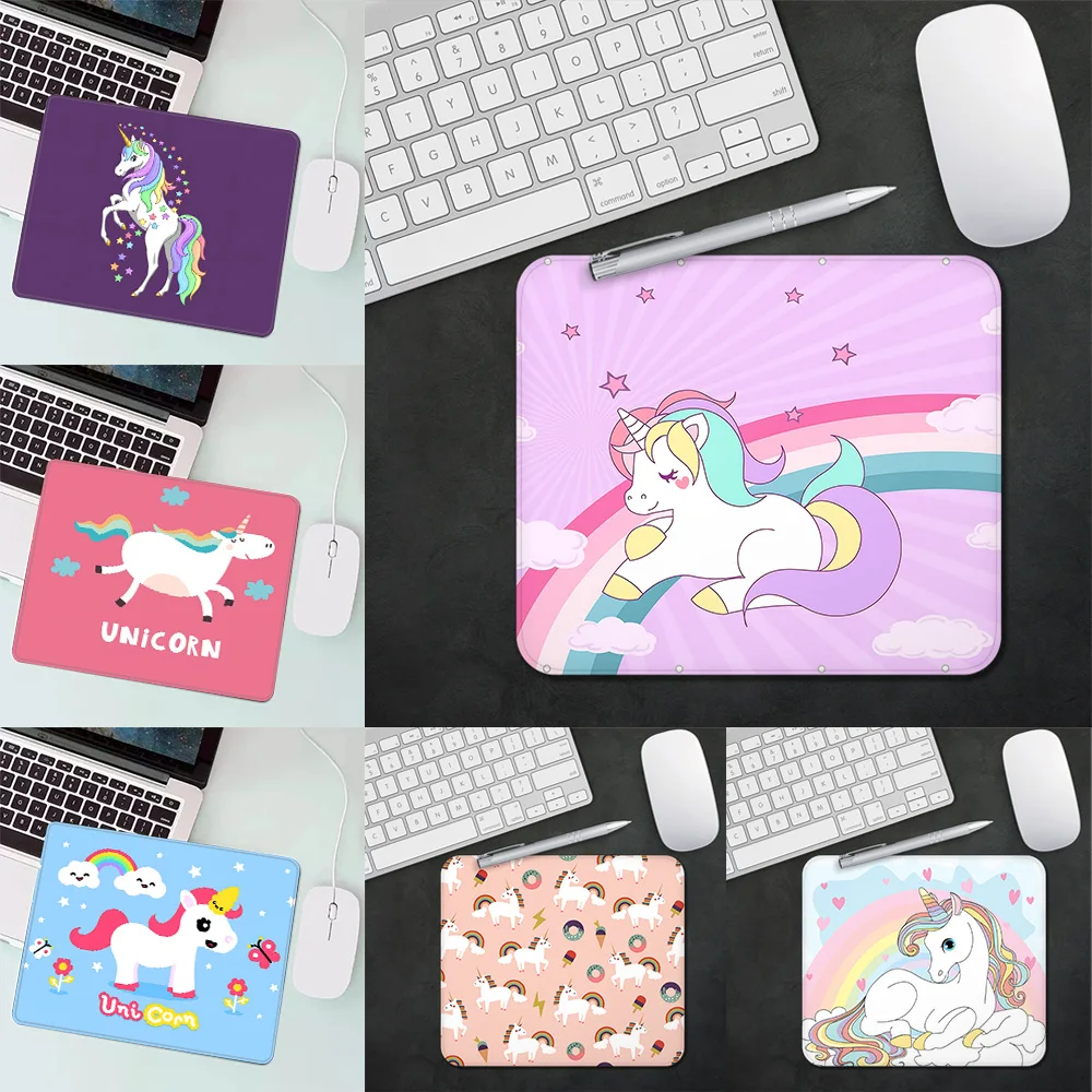 

Cute Cartoon Unicorn Gaming Mouse Pad XS Small Mousepad For PC Gamer Desktop Decoration Office Mouse Mat Deskmat Rug