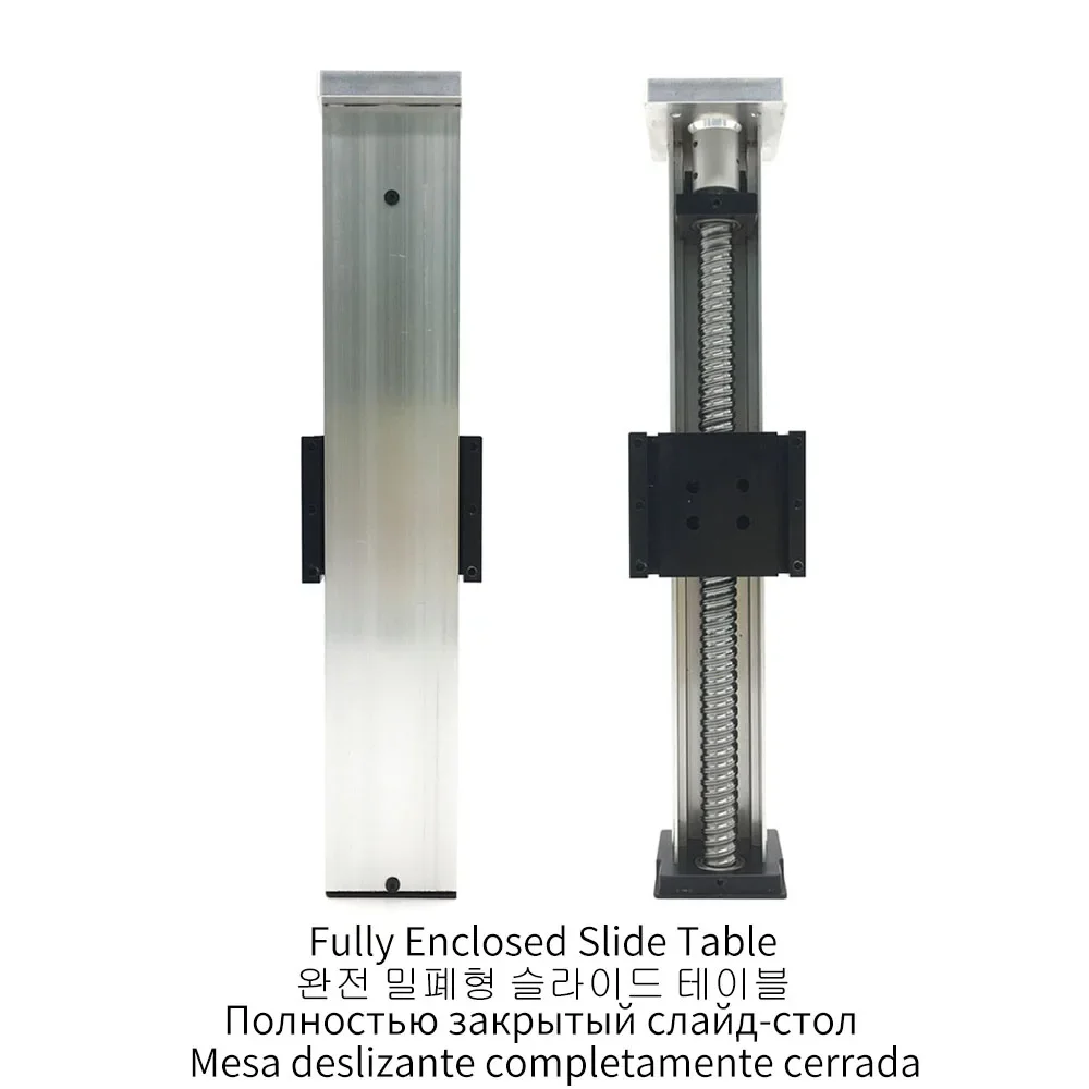 Imagem -05 - Cnc Totalmente Fechado Slide Tabela Guia Linear Stage Eixo Xyz Tradução Stage 52 mm Largura Módulo Sfu1204 Sfu1605 Sfu1610