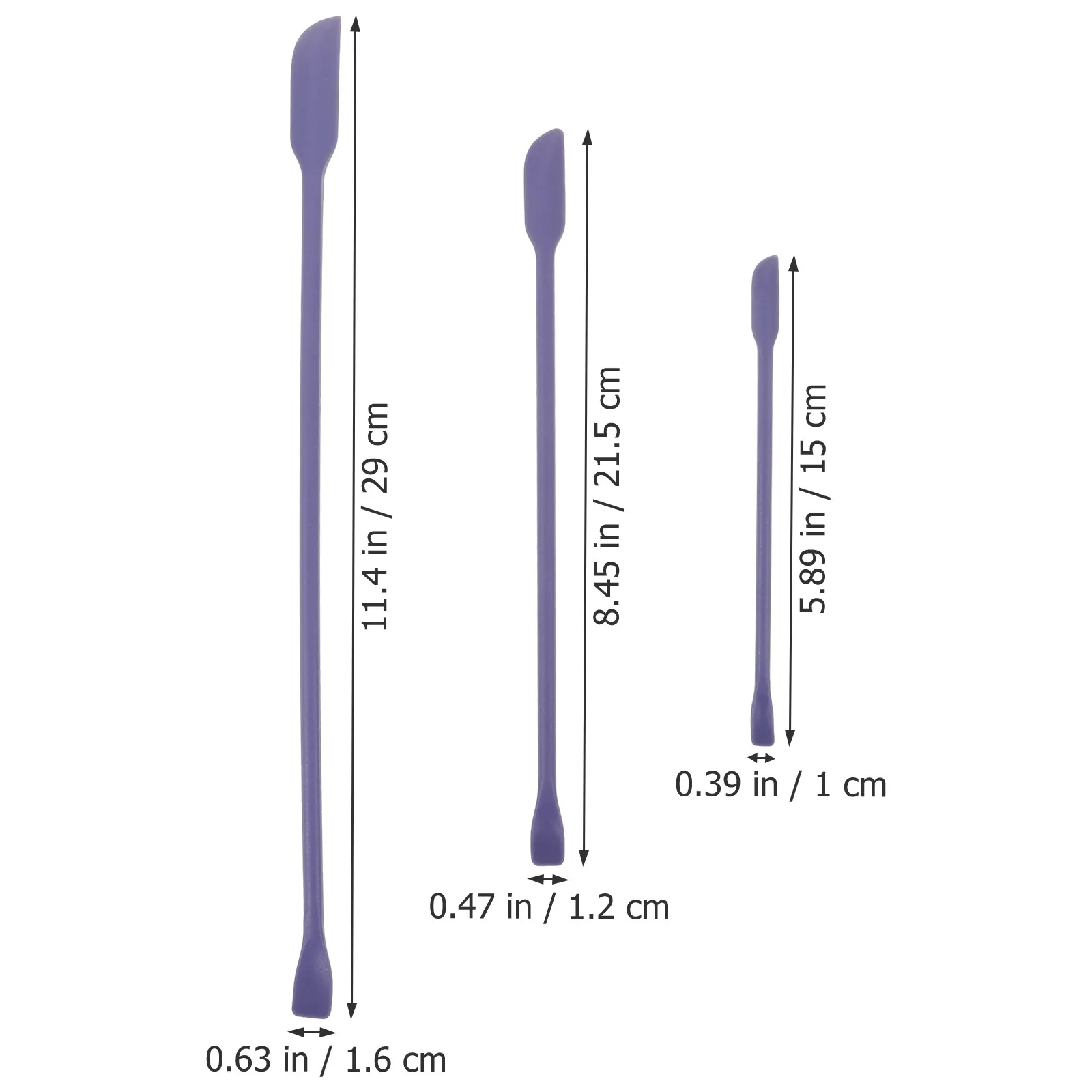 3Pcs Silicone Spatula Set Mini Makeup Spatula Double-Ended Beauty Tool for Skincare Lotion Product Application Bottle