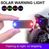 LED Mini Solar Power Car Warning Light Night Security Simulated Alarm Wireless Anti-Theft Caution Lamp Flashing Alarm Lamp