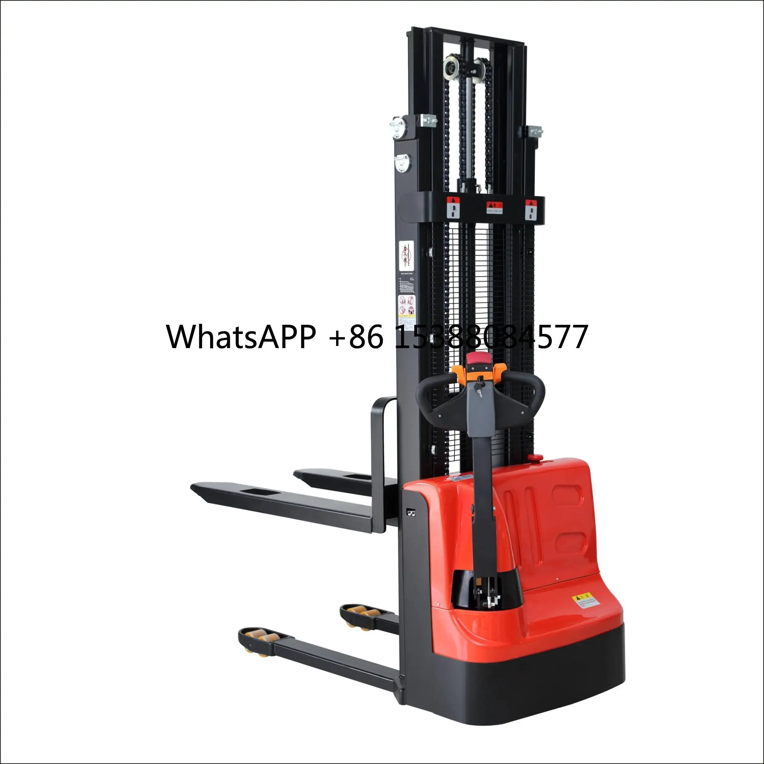 1Ton Mechanical Stackers Electric Forklift Truck Electric Walkie Stacker  Warehouse Stacker Crane
