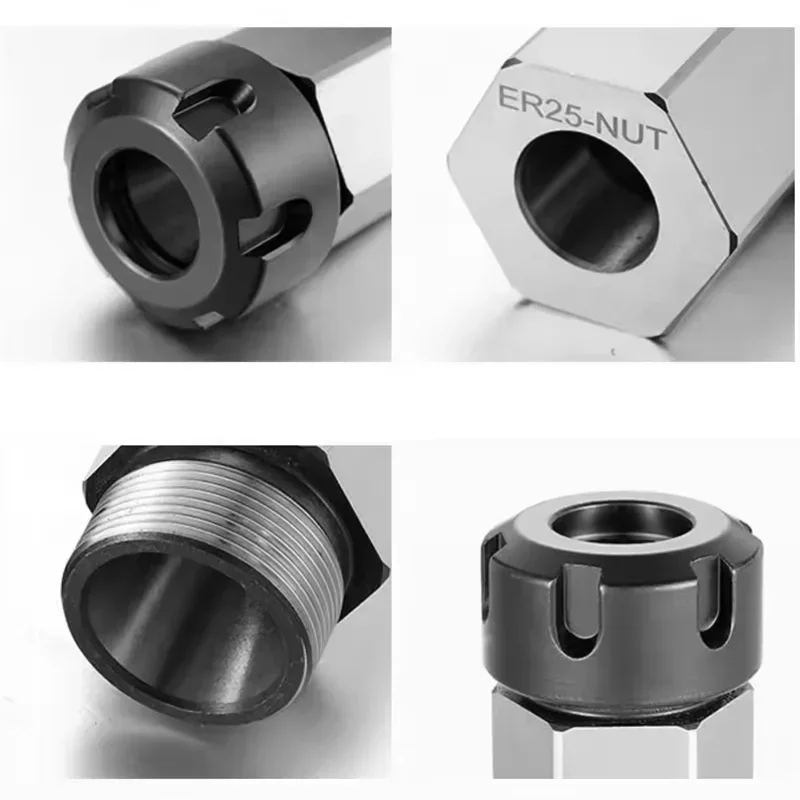1Set ER Square Hex Collet Block ER25 ER32 ER40 Block Chuck Holder Workholding for CNC Lathe Engraving Machine