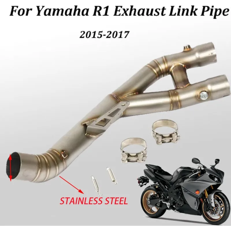 

Suitable for YZF R1 Off-road Motorcycle Exhaust Pipe Modified Mid-pipe Stainless Steel Connecting Ring 2015-2020 YZF-R1