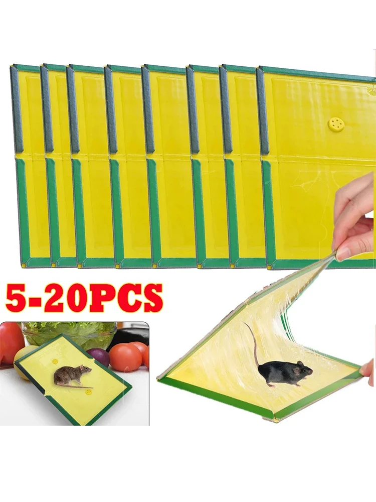 1-20 Stuks Muis Board Sticky Rat Lijm Muis Lijm Lijm Board Muizen Catcher Val Niet Giftig Ongediertebestrijding voor Restaurant Keuken - afbeelding 2