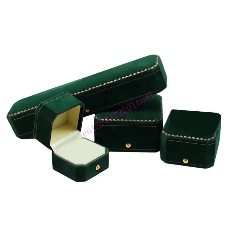 

Portable Velvets Jewelry Box Protective Jewelry Display Container Soft Lining Accessories Holder for Women and Girls M76B