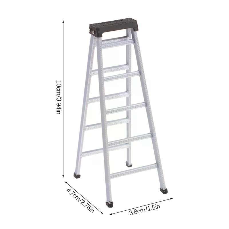 1:12 Poppenhuis Mini Plastic Ladder Model Poppenhuis Meubels Ladder Decor Speelgoed Accessoires Micro Scène Bouw Props