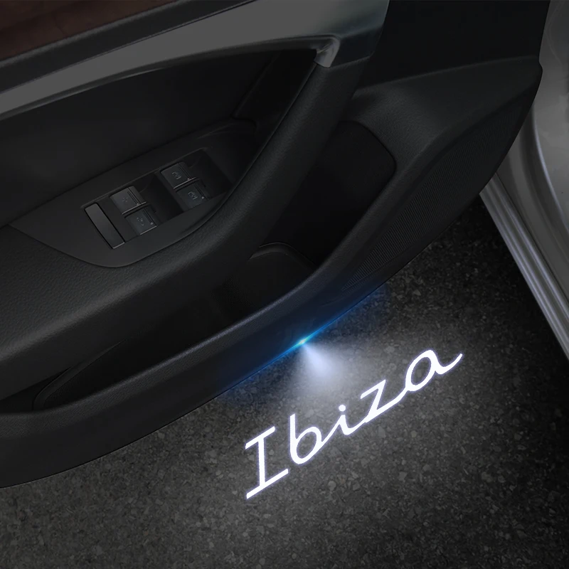 Para Seat Ateca Leon Ibiza Logo inalámbrico cortesía puerta de coche proyector LED luces de bienvenida decoración