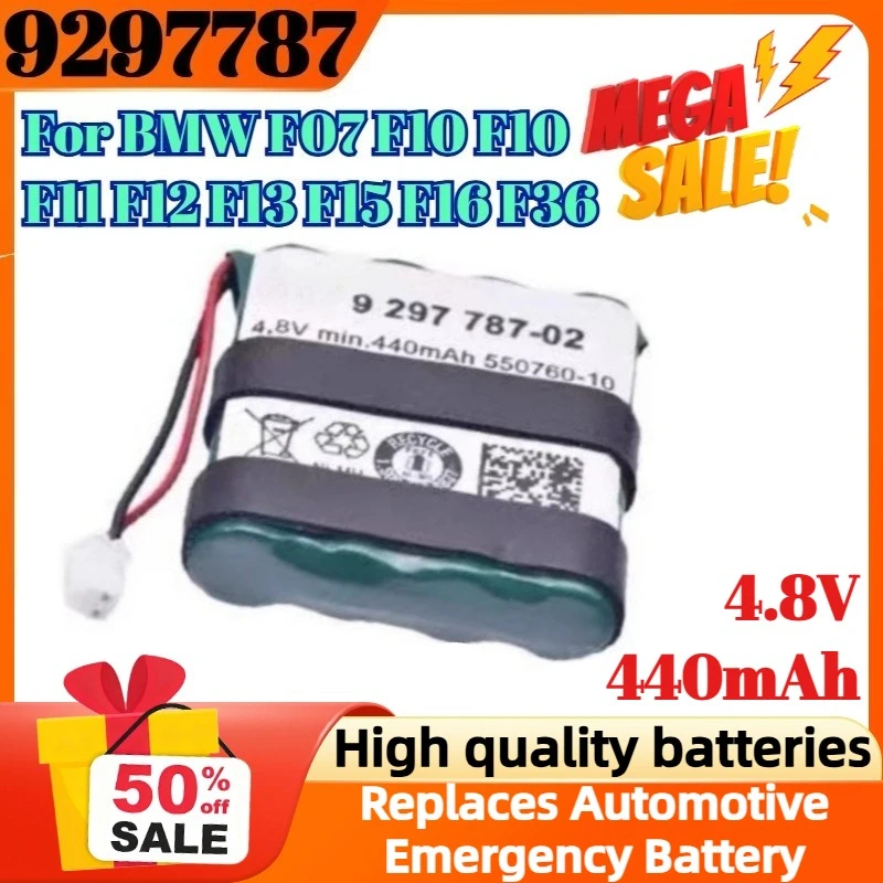 

9297787 4.8V 440mAh Battery for BMW F07 F10 F10 F11 F12 F13 F15 F16 F36 F32 F83 Replaces Automotive Emergency Battery