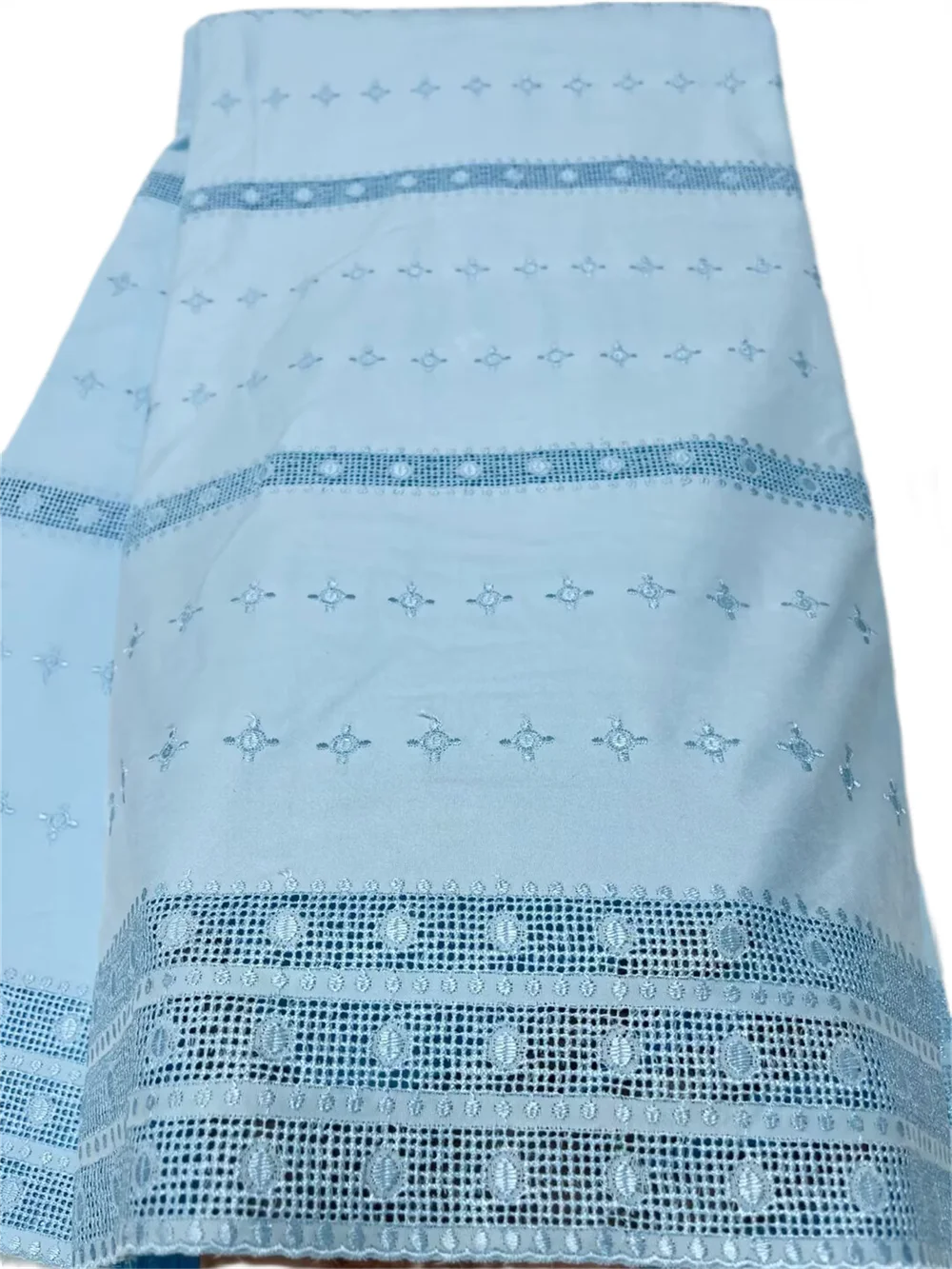 

2025 Pure African Nigerian Tulle Lace Fabric For Dress Sewing High Quality Damask Cotton Pure Embroidery Wedding Party 5Yards WF