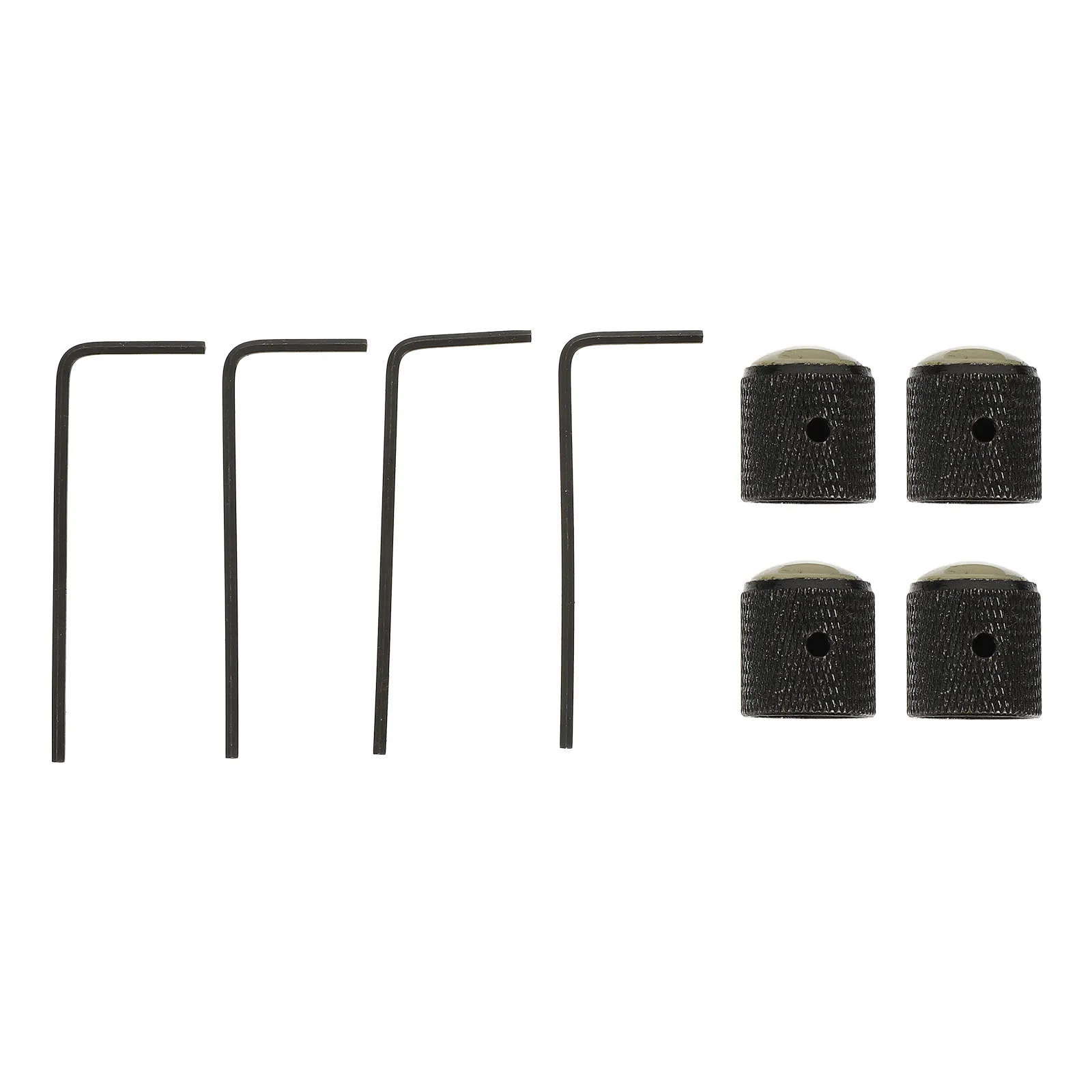 

4 Sets Electric Guitar Accessories Round Volume Knob Black Audio Rotary Bass Potentiometer Knobs Replacement Parts Precision