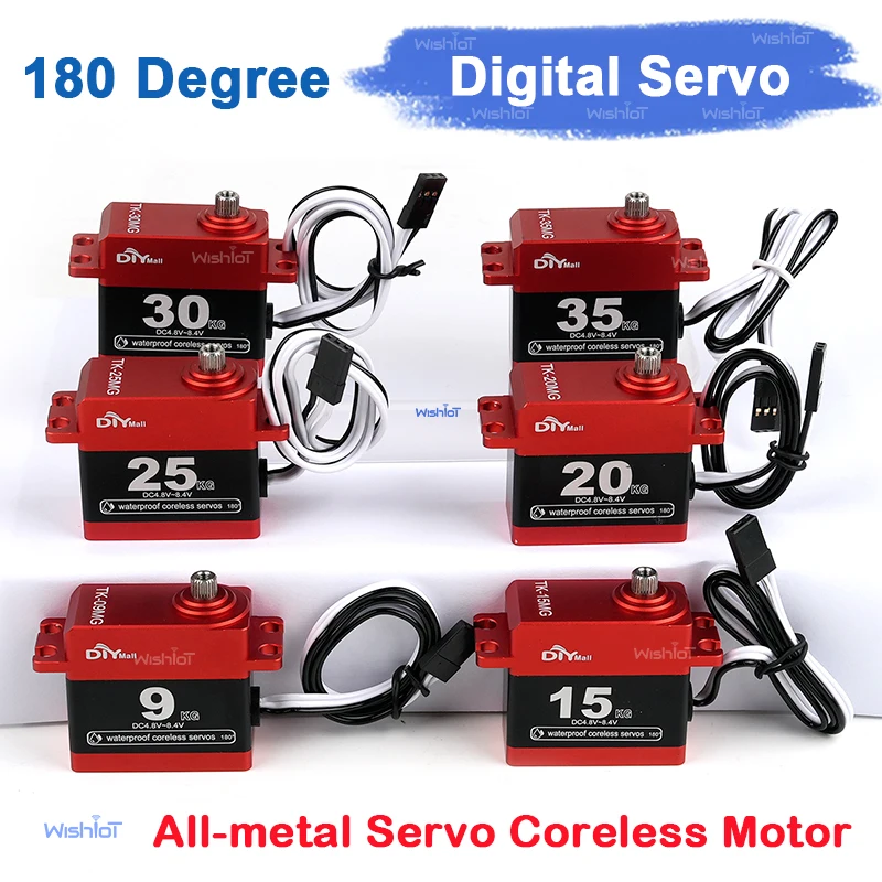 20KG Coreless Servo RC 0.15S High Torque Titanium Gear Standard Digital Steering Servos Motor CS-1256TG  For 1/8 1/10 RC Cars