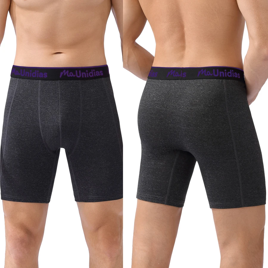 4pcs Long Underpants Men Letter Elastic Band Underwear For Man Boxers Long Leg Men's Panties Sports And Daily Wear Boxer Shorts