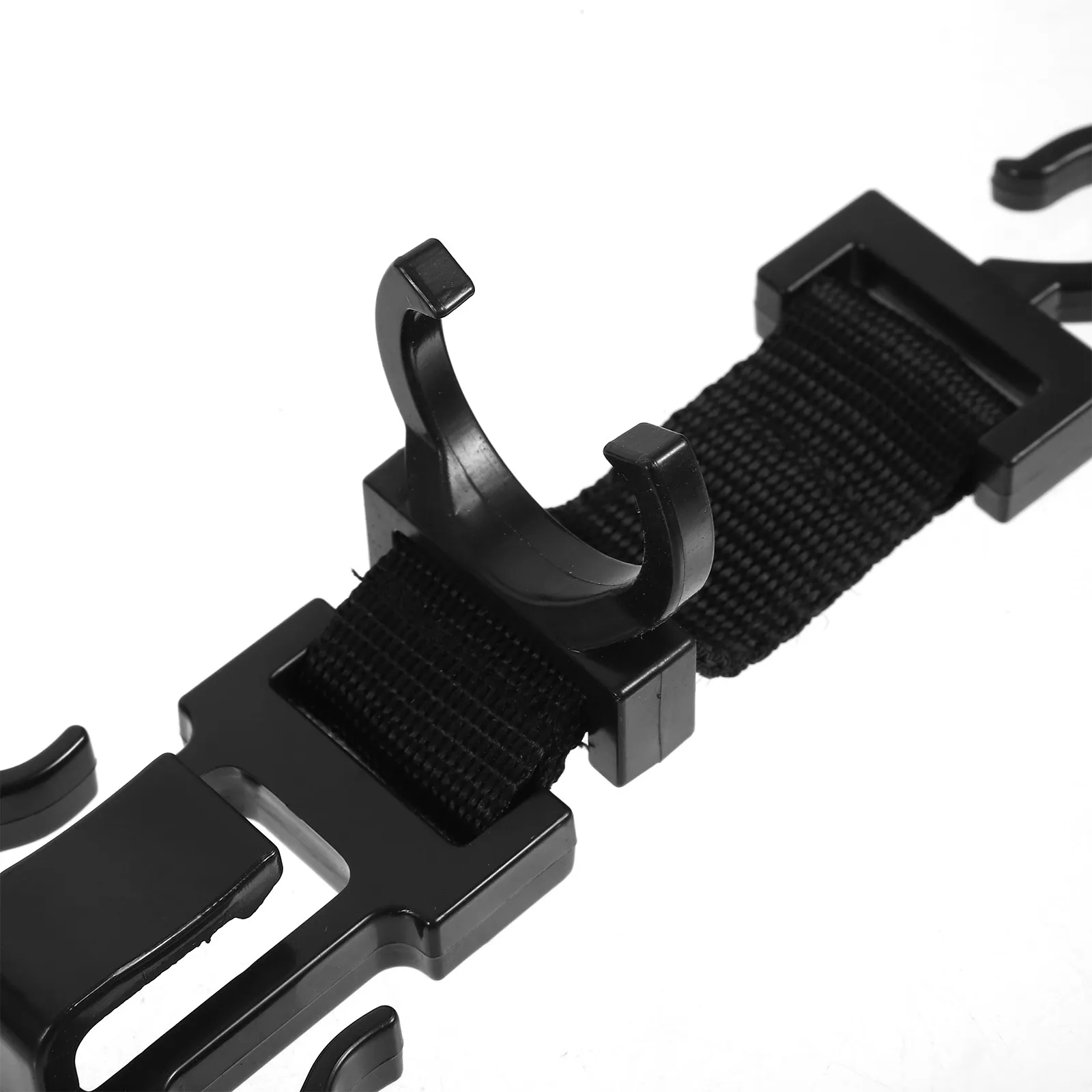 3Pcs Car Seat Back Hooks Black Flexible Body Three Hook Design for Handbag Shopping Bag Coat Storage Hidden Headrest Hanger