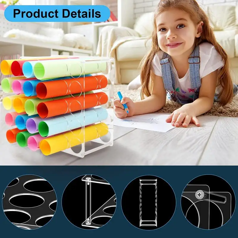 Vinyls Storage Organizer Vinyls Roll Storage Rack With 25 Holes Vinyls Roll Storage Vinyls Roll Holder For Vinyls Roll Paintings