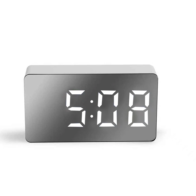 Electronic Desk Watch Silent Bedside Home Decor Gifts Table Clocks Desk Clock Alarm Snooze Display Time Snooze Desk Clocks