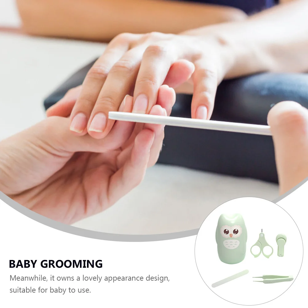 

1 set Portable Baby Clippers Kit Infant Nail Scissors Toddler Manicure Set Lightweight Comfortable Handle Durable High Quality