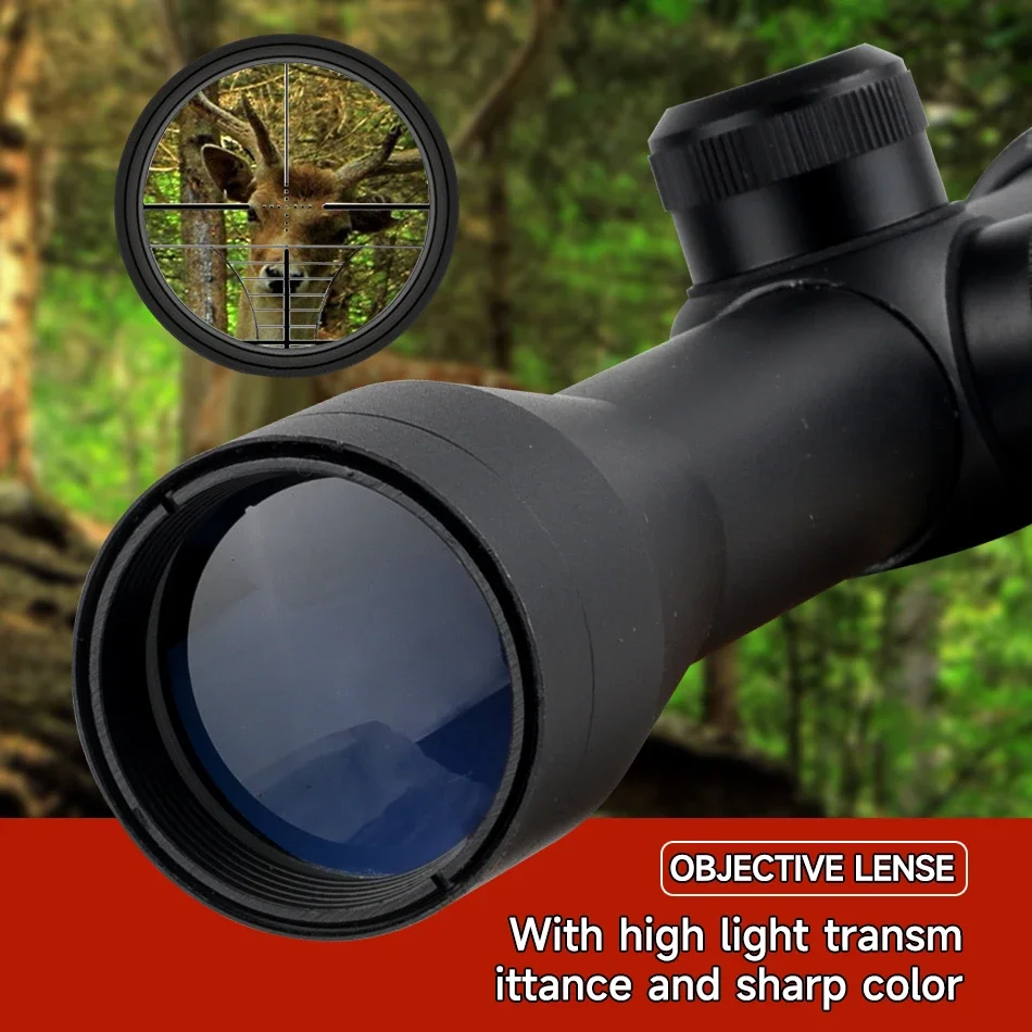 3-9x32 Tactical Riflescope Reticle Optics Hunting Scope Airsoft Sniper Gear for Outdoor Hunting Adjustable Zoom Positioning