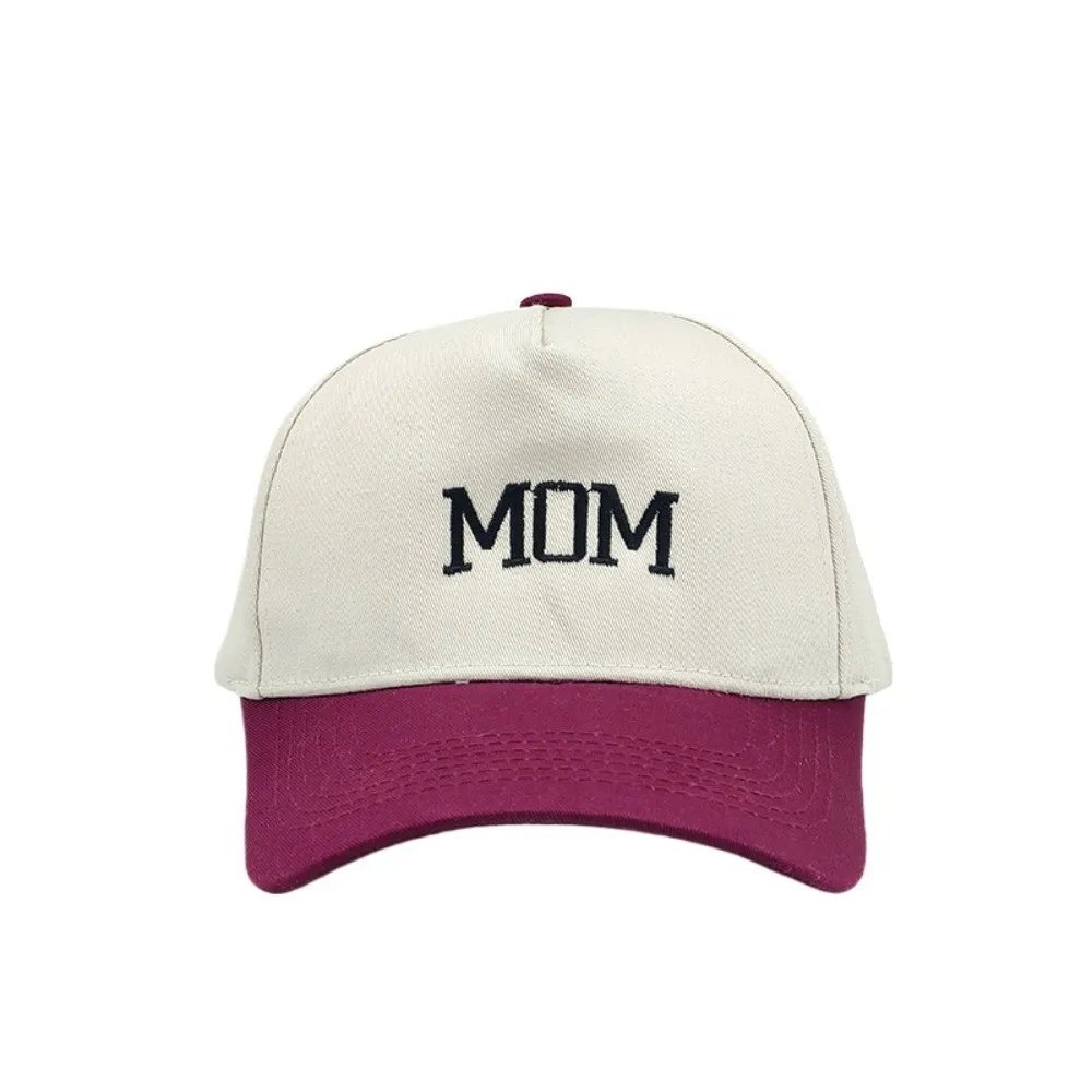 2 szt./zestaw Retro Czapka z Daszkiem z Haftowanymi Literami Mama Tata Dwukolorowa Regulowana Czapka dla Rodziców Pasująca Czapka Baseballowa dla Kobiet i Mężczyzn