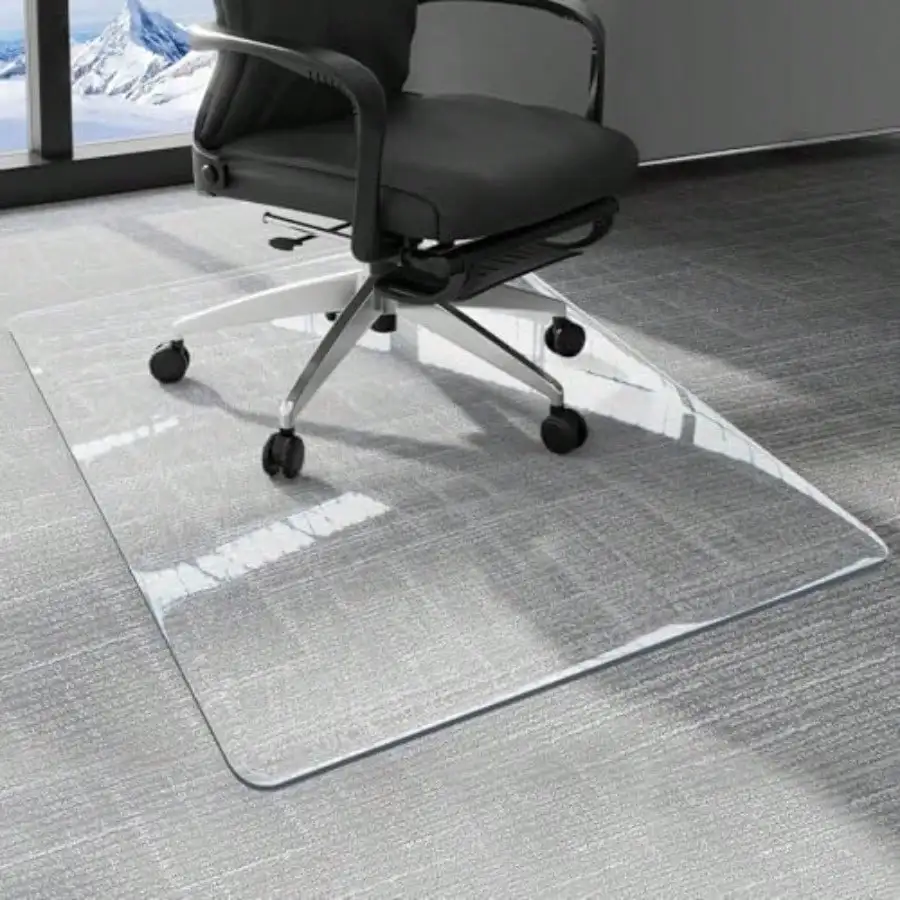 

Office Chair Mat for Carpet 32x48 Clear Heavy Duty Plastic Rolling Chair Mat Under Computer Desk Floor Mat Protector for Carp