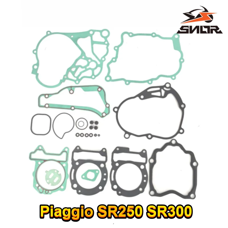 SNOR Engine Overhaul Seal Gasket Kit For Aprilia SR250 SR300 Piaggio SR250 SR300 Scooter Complete Cylinder Cover Replacement Gsk